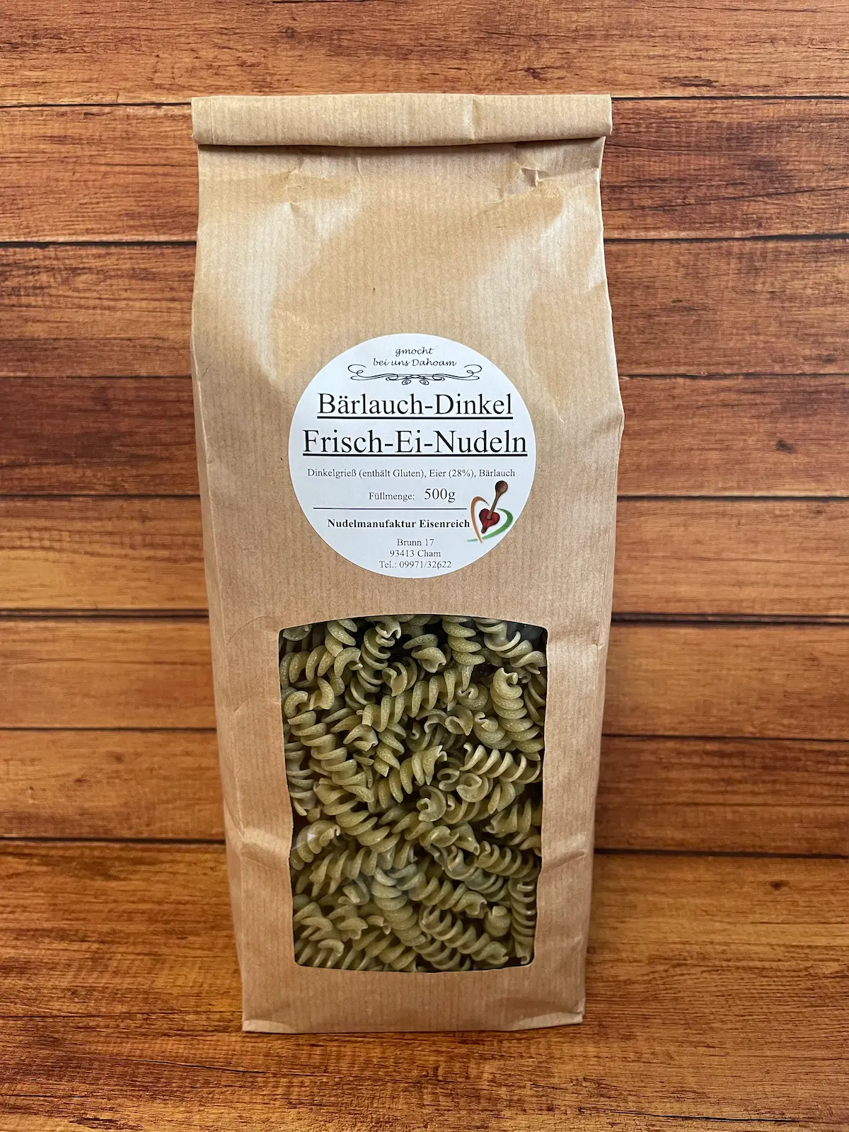 Frisch-Ei Bärlauch Spirelli aus Dinkelgrieß