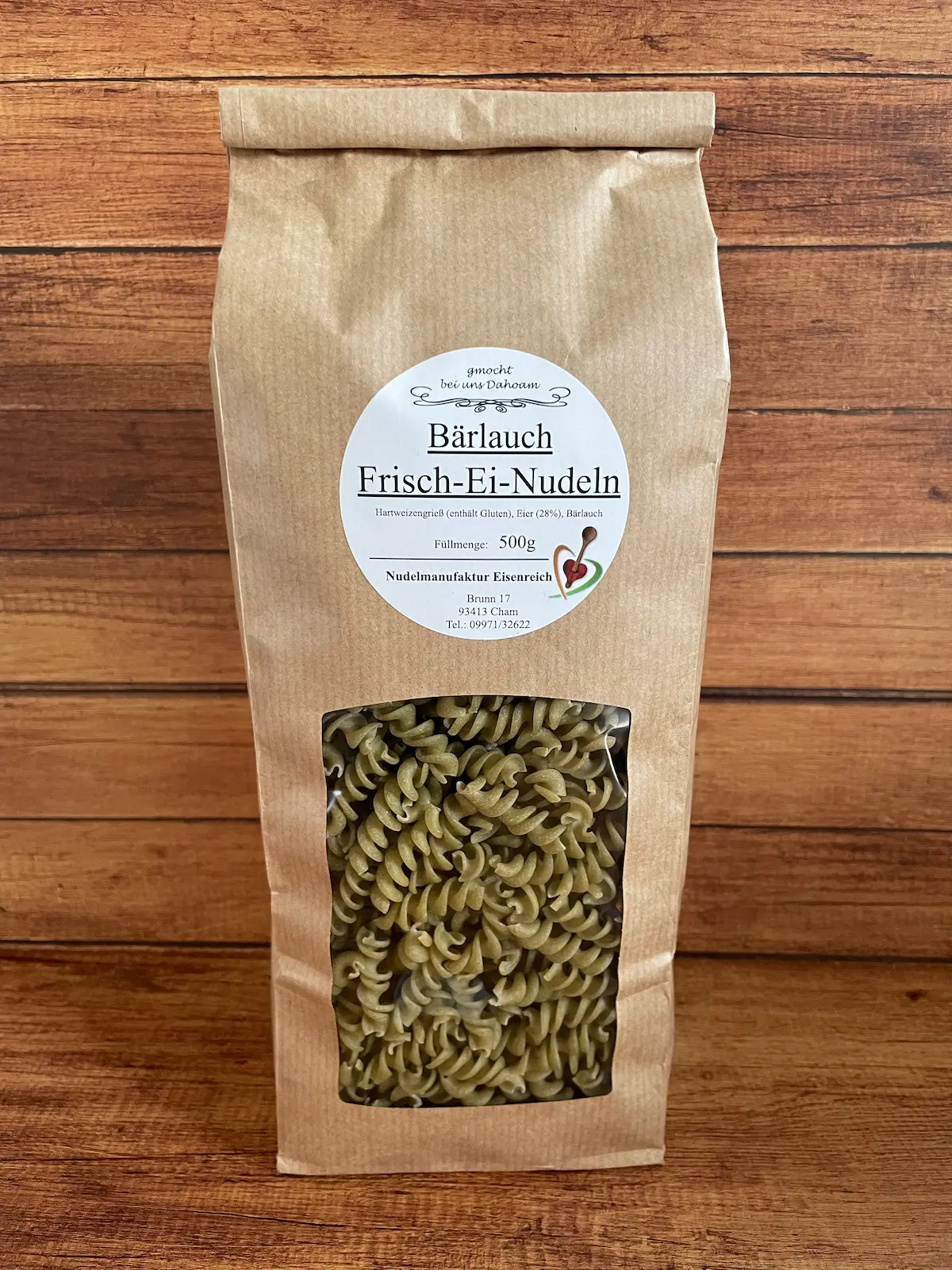 Frisch-Ei Bärlauch Spirelli aus Hartweizengrieß